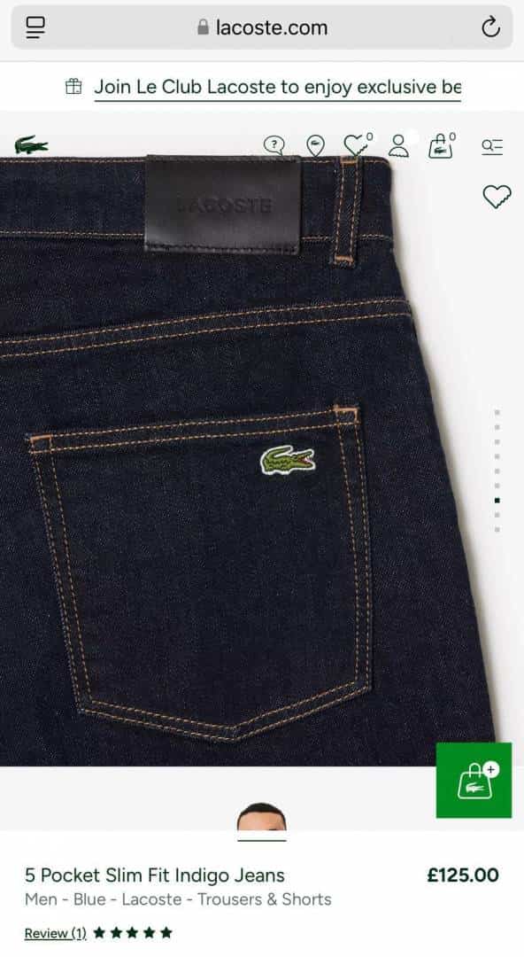 Lacost e Navy Blue Raw Imported Hyperflex Denim Jeans