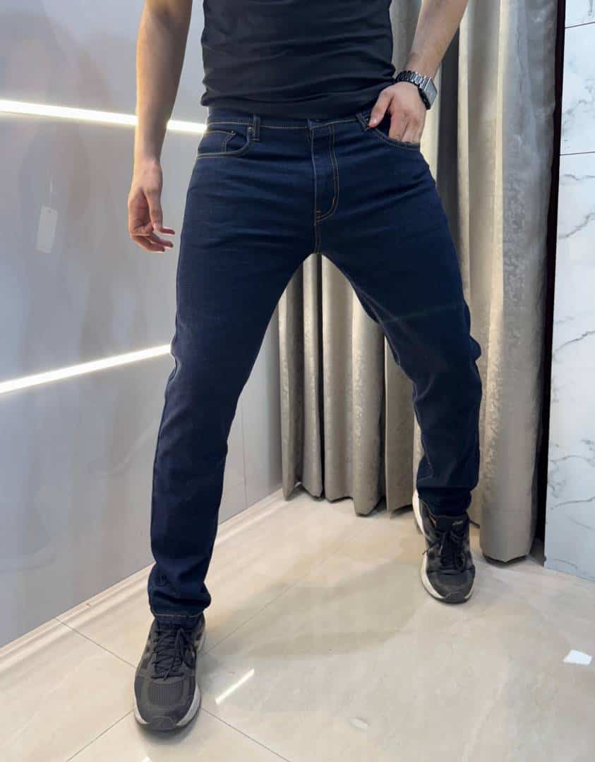 Lacost e Navy Blue Raw Imported Hyperflex Denim Jeans