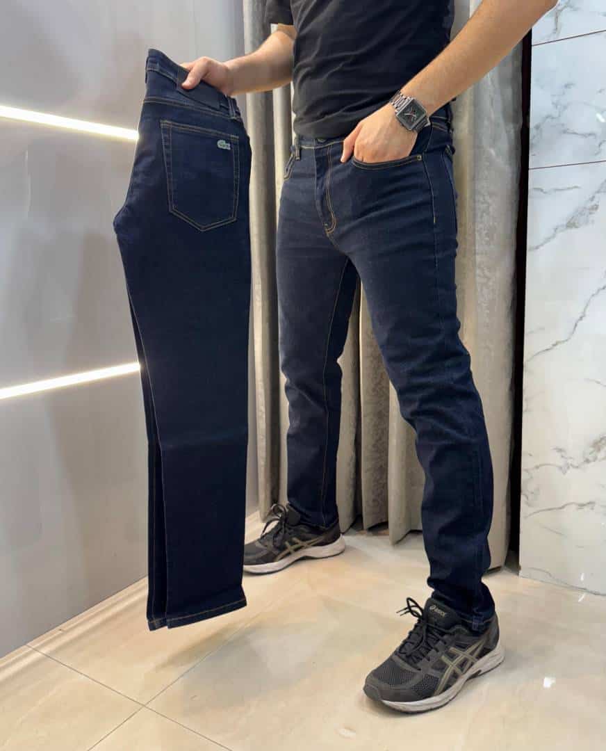 Lacost e Navy Blue Raw Imported Hyperflex Denim Jeans