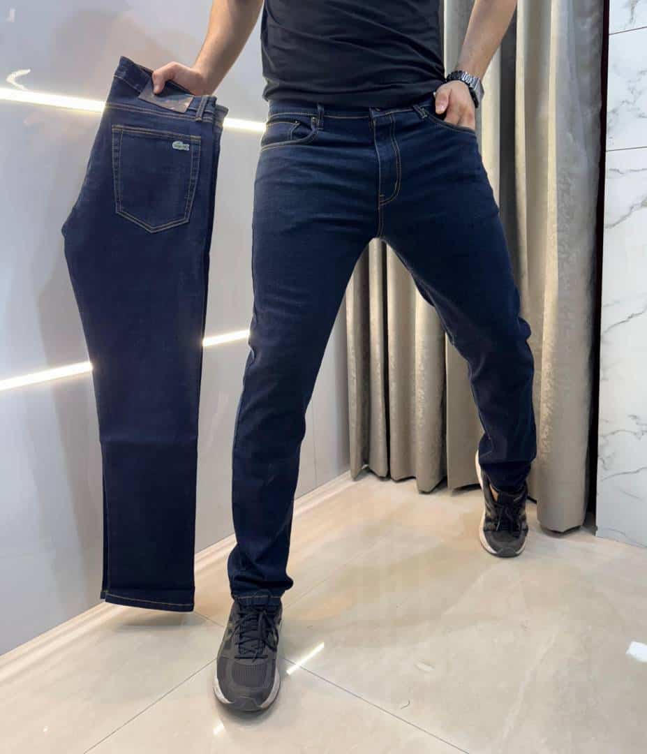 Lacost e Navy Blue Raw Imported Hyperflex Denim Jeans