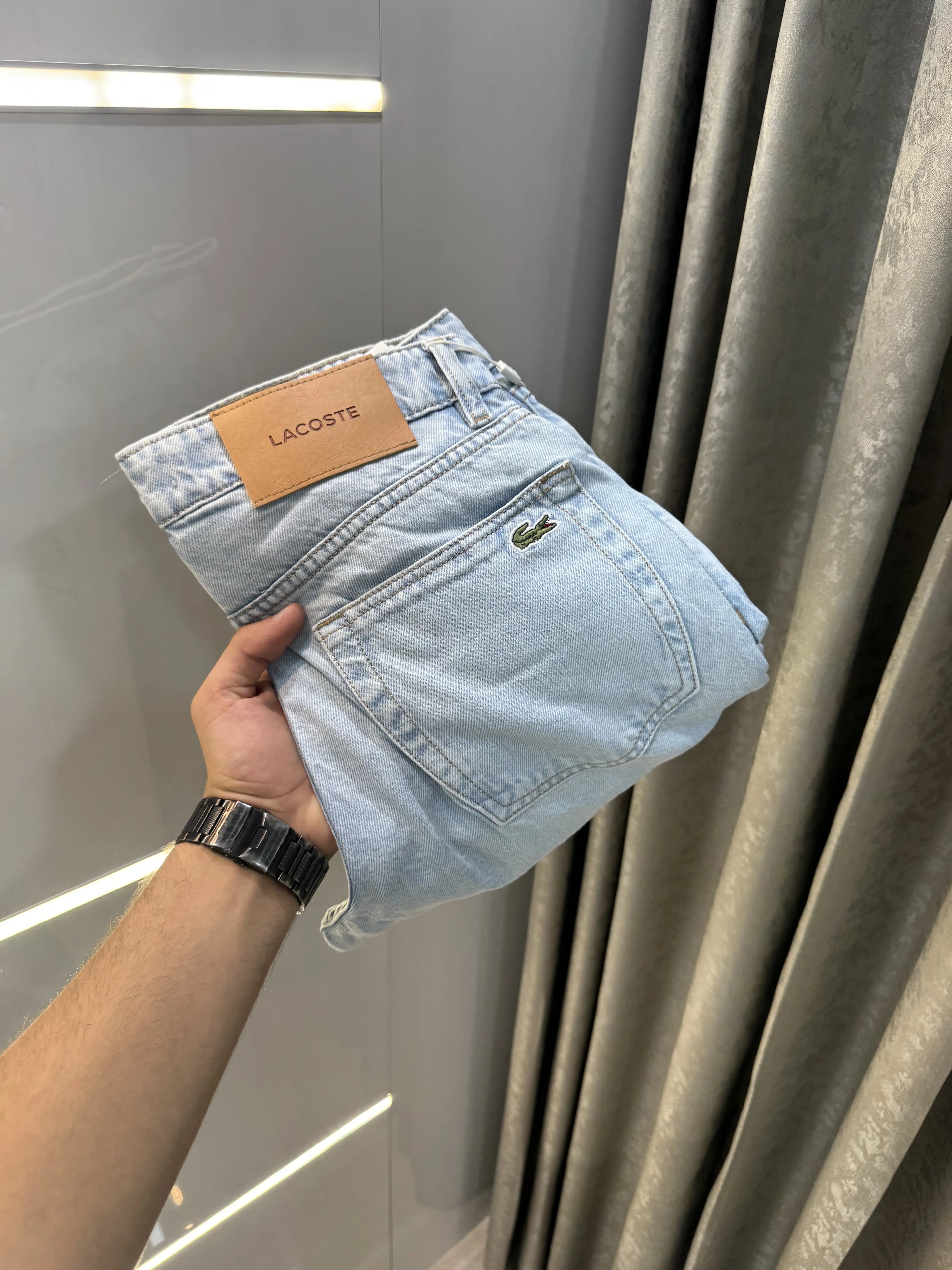 Lacost e Sky Blue Raw Imported Hyperflex Denim Jeans
