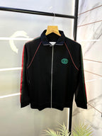 Gucc i Imported Black Embossed Logo Super Premium Track Suit With Brand Carry Bag F2238-BL