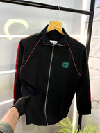 Gucc i Imported Black Embossed Logo Super Premium Track Suit With Brand Carry Bag F2238-BL