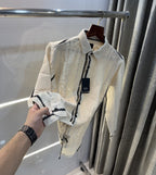 Arman i Exchang e 5 Stripes Crochet Shirt with box packing And Carry Bag