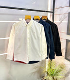 Tomm y Hilfige r White Back Printed Premium Shirts F2535-WH