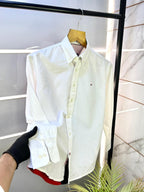 Tomm y Hilfige r White Back Printed Premium Shirts F2535-WH