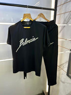 Balmai n Paris Black Imported Premium Track Suit With Brand Carry Bag F2574-BL