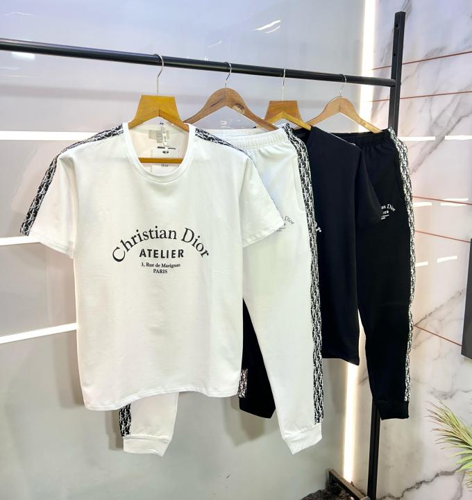 Christian Dio r Imported White Super Premium Track Suit With Brand Carry Bag F1457-WH