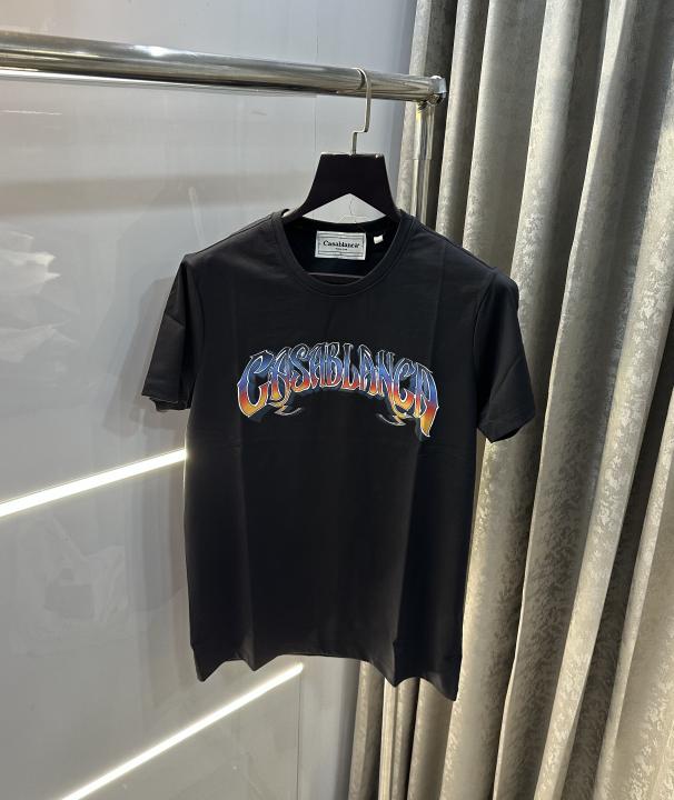 Casablanc a Black A Logo Print Imported T-Shirt