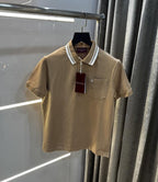 Gucc i Beige Collar Look Imported Polo T-Shirt
