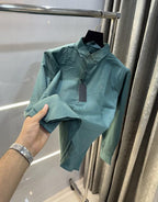 All saint s English Green Embroidery Logo Classic Shirt