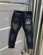 Dolc e & Gabban a Carbon Grey Pocket Embroidery Imported Denim