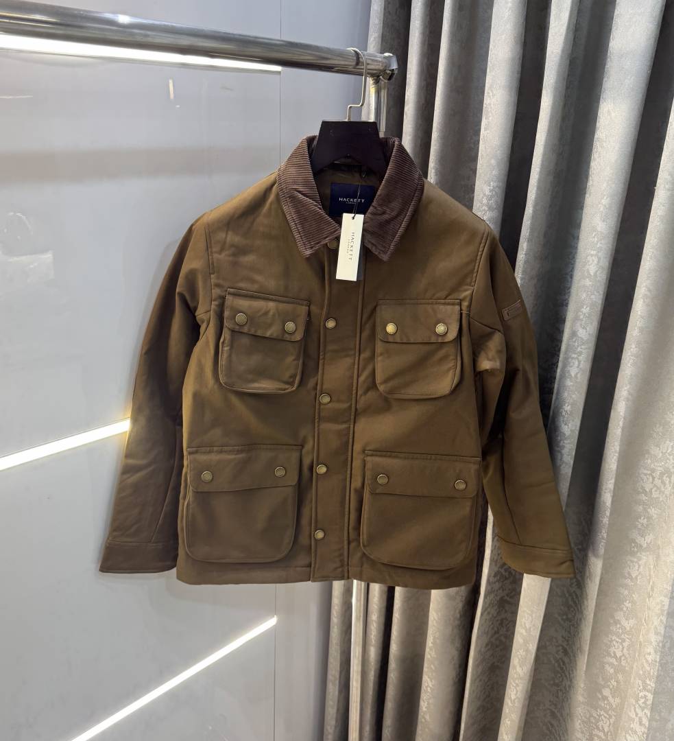 Hacke t London Dark Brown Imported Premium Bomber Jacket