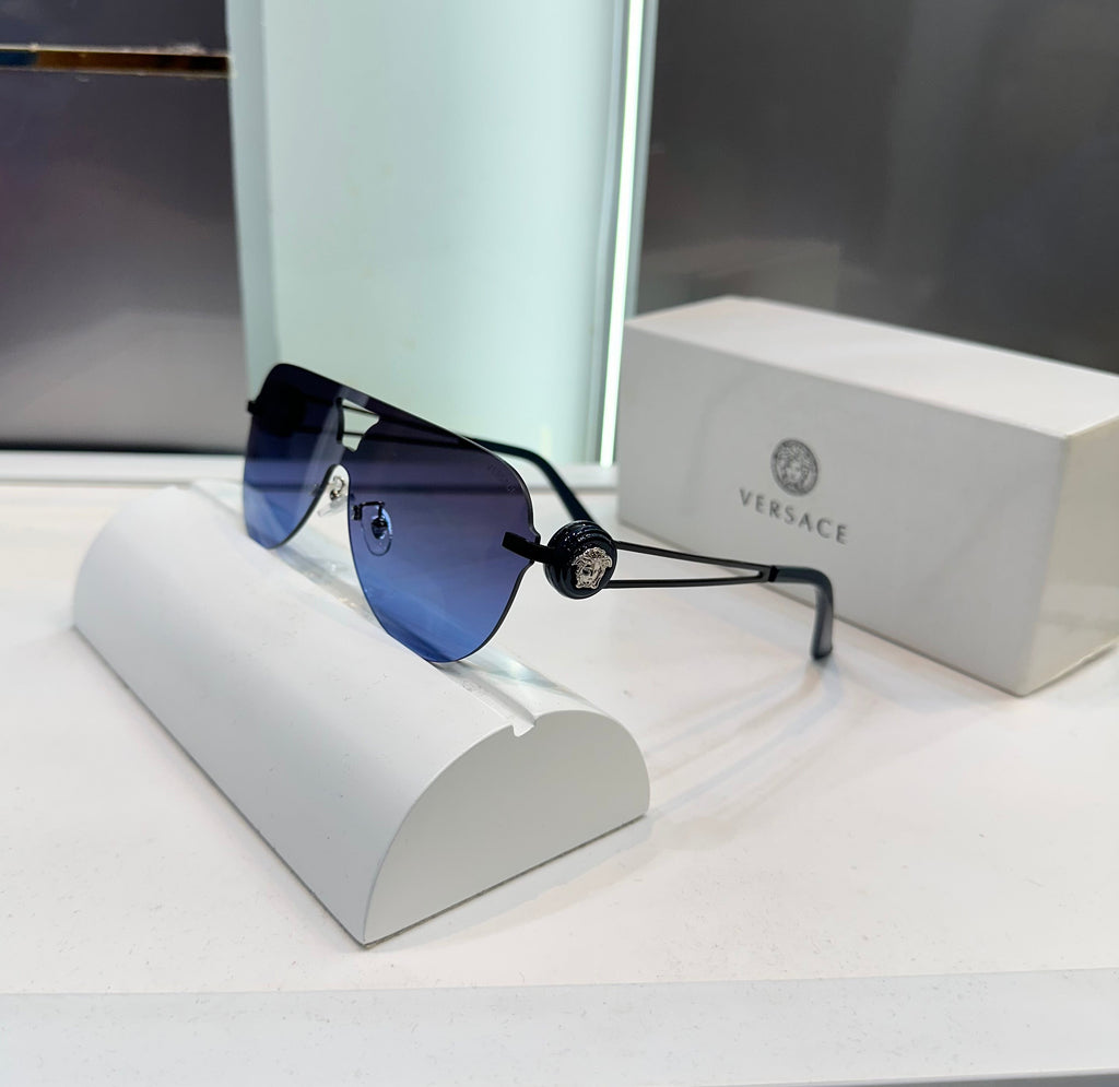 Versac e Blue Black 4118 Ultimate Luxury Shade With Original Packaging