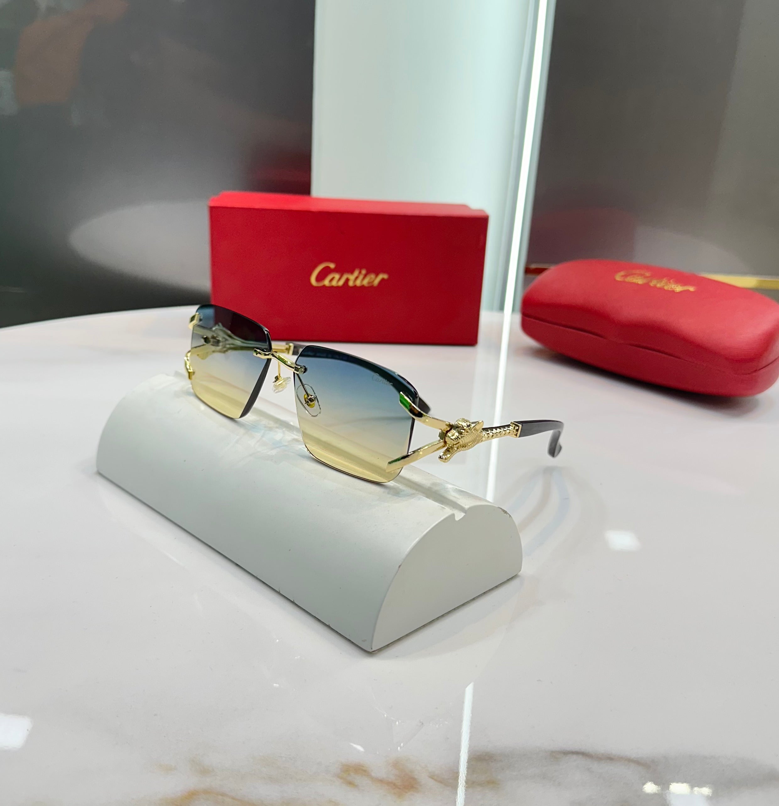 Cartie r 004 Blue Shaded Ultimate Luxury Shade With Original Packaging