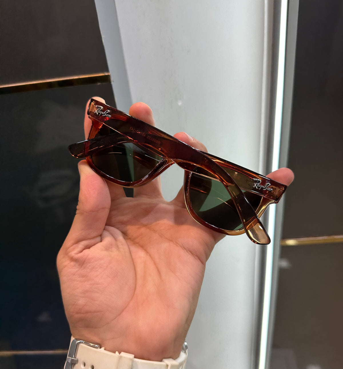 Rayb an 502 Brown Teal Ultimate Luxury Shade With Packaging
