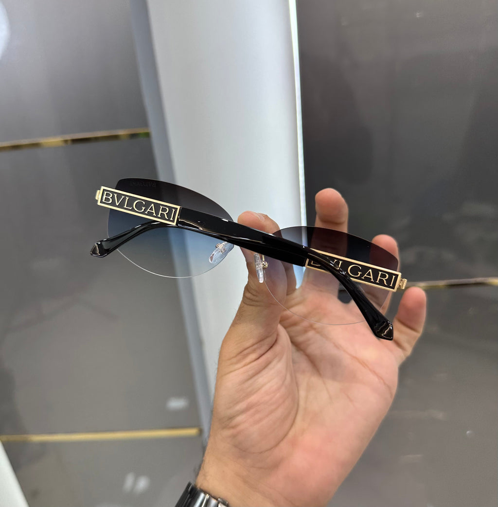 Bvlgar i 6098 Gold Blue Ultimate Luxury Sunglass With Original Packaging