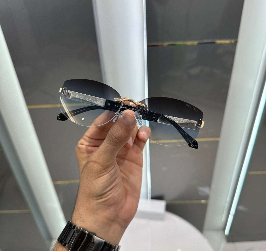 Bvlgar i 6098 Gold Blue Ultimate Luxury Sunglass With Original Packaging