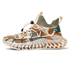 CUBICS Luxury Vortex Pivoted Dynamics Sneakers - Beige