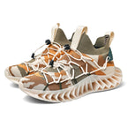 CUBICS Luxury Vortex Pivoted Dynamics Sneakers - Beige