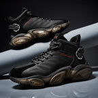 CUBICS Luxury Falcon Chunky High Top Black Sneakers