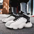 CUBICS Luxury Falcon Chunky High Top White Sneakers
