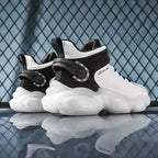CUBICS Luxury Falcon Chunky High Top White Sneakers