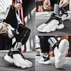CUBICS Luxury Falcon Chunky High Top White Sneakers