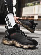 CUBICS Luxury Falcon Chunky High Top Black Sneakers