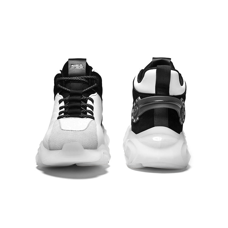 CUBICS Luxury Falcon Chunky High Top White Sneakers