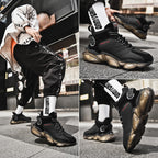 CUBICS Luxury Falcon Chunky High Top Black Sneakers