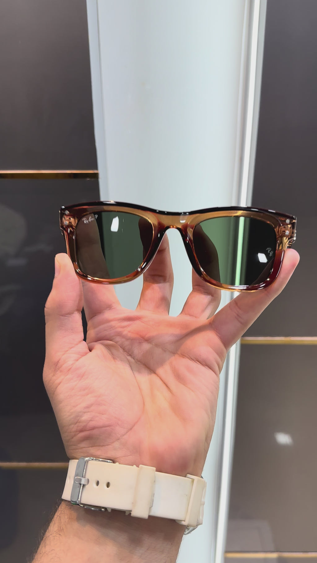 Rayb an 502 Brown Teal Ultimate Luxury Shade With Packaging