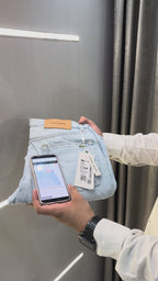 Lacost e Sky Blue Raw Imported Hyperflex Denim Jeans