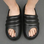 CUBICS Snail Cutout Foam Slides - Black