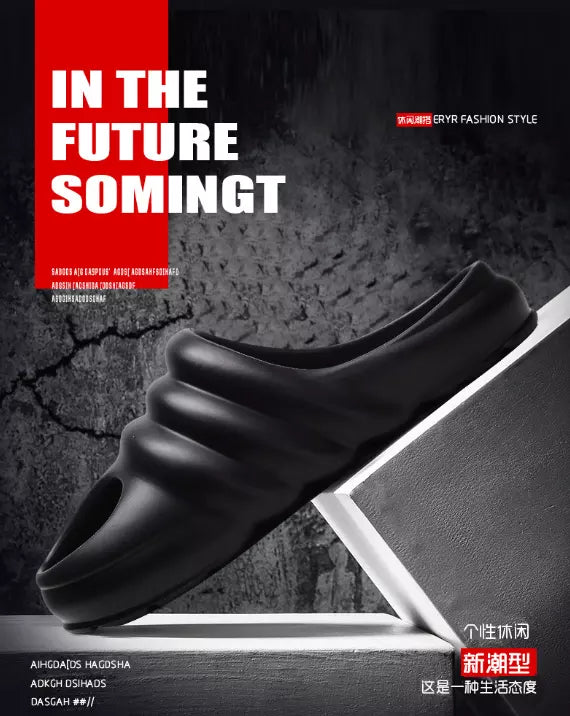 CUBICS Snail Cutout Foam Slides - Black