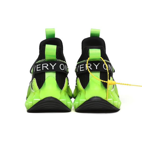 CUBICS Luxury Vortex Pivoted Dynamics Sneakers - Black Neon