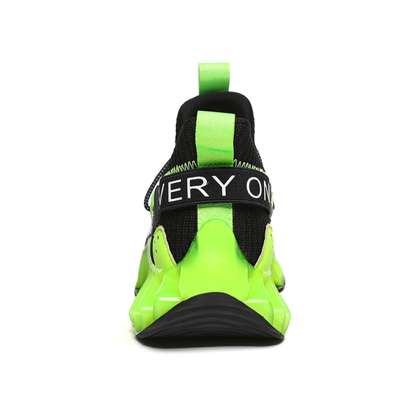 CUBICS Luxury Vortex Pivoted Dynamics Sneakers - Black Neon