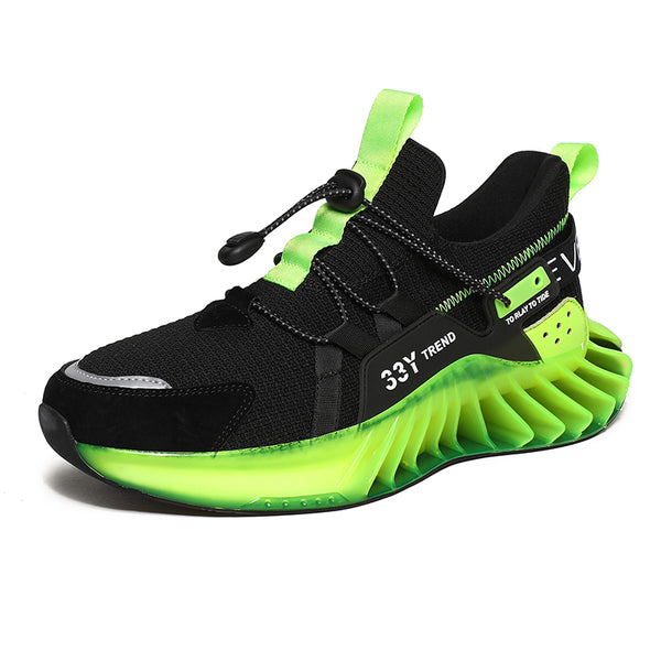 CUBICS Luxury Vortex Pivoted Dynamics Sneakers - Black Neon