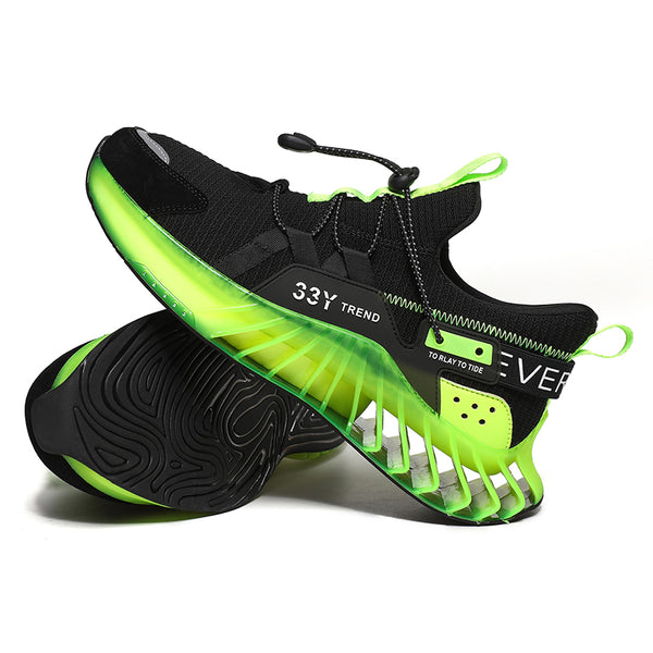 CUBICS Luxury Vortex Pivoted Dynamics Sneakers - Black Neon