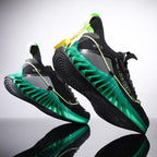 CUBICS Luxury Vortex Pivoted Dynamics Sneakers - Black Green