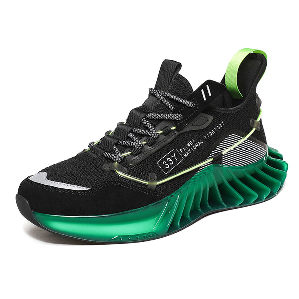 CUBICS Luxury Vortex Pivoted Dynamics Sneakers - Black Green